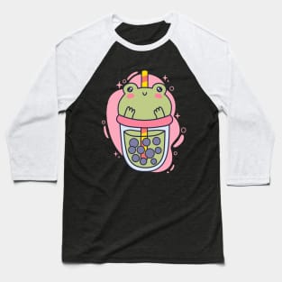 Bubble Tea Frog Cup Kawaii Boba Lover Baseball T-Shirt